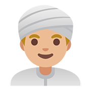 👳🏼‍♂️ Emoji Homem Com Turbante: Pele Morena Clara na Google Android 11.0.