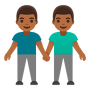 👬🏾 Emoji Dois Homens De Mãos Dadas: Pele Morena Escura na Google Android 11.0.