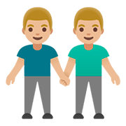 👬🏼 Emoji händchenhaltende Männer: mittelhelle Hautfarbe Google Android 11.0.