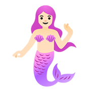 Emoji 🧜🏻‍♀️ Sirena Donna: Carnagione Chiara su Google Android 11.0.