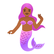Emoji 🧜🏾‍♀️ Sirena Donna: Carnagione Abbastanza Scura su Google Android 11.0.