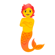 🧜 Emoji Persona Sirena en Google Android 11.0.