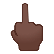 Emoji 🖕🏿 Dito Medio: Carnagione Scura su Google Android 11.0.