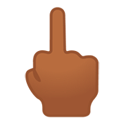 🖕🏾 Emoji Dedo Do Meio: Pele Morena Escura na Google Android 11.0.
