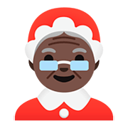 Emoji 🤶🏿 Mamma Natale: Carnagione Scura su Google Android 11.0.