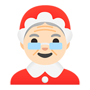 Emoji 🤶🏻 Mamma Natale: Carnagione Chiara su Google Android 11.0.
