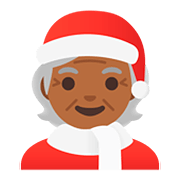 🧑🏾‍🎄 Emoji Mx Claus: Tono De Piel Oscuro Medio en Google Android 11.0.