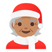 🧑🏽‍🎄 Emoji Weihnachtsperson: mittlere Hautfarbe Google Android 11.0.