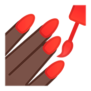 💅🏿 Emoji Nagellack: dunkle Hautfarbe Google Android 11.0.