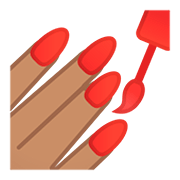 💅🏽 Emoji Pintarse Las Uñas: Tono De Piel Medio en Google Android 11.0.