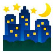 Emoji 🌃 Notte Stellata su Google Android 11.0.