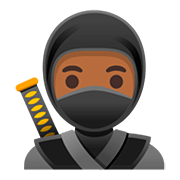 🥷🏾 Emoji Ninja: Tono De Piel Oscuro Medio en Google Android 11.0.