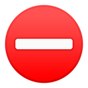 Emoji ⛔ Segnale Di Divieto Di Accesso su Google Android 11.0.