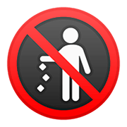 🚯 Emoji Prohibido Tirar Basura en Google Android 11.0.