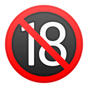 Emoji 🔞 Simbolo Di Divieto Ai Minorenni su Google Android 11.0.