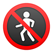 🚷 Emoji Proibida A Passagem De Pedestres na Google Android 11.0.