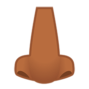 Emoji 👃🏾 Naso: Carnagione Abbastanza Scura su Google Android 11.0.