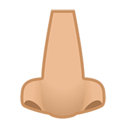 Emoji 👃🏼 Naso: Carnagione Abbastanza Chiara su Google Android 11.0.