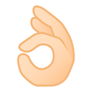 Emoji 👌🏻 Mano Che Fa OK: Carnagione Chiara su Google Android 11.0.