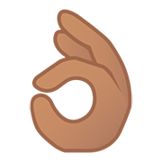 Emoji 👌🏽 Mano Che Fa OK: Carnagione Olivastra su Google Android 11.0.