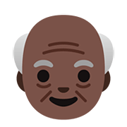 👴🏿 Emoji Homem Idoso: Pele Escura na Google Android 11.0.