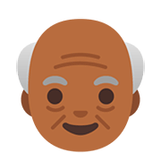 👴🏾 Emoji älterer Mann: mitteldunkle Hautfarbe Google Android 11.0.