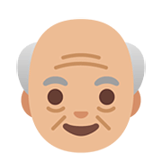Émoji 👴🏼 Homme âgé : Peau Moyennement Claire sur Google Android 11.0.