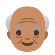 Émoji 👴🏽 Homme âgé : Peau Légèrement Mate sur Google Android 11.0.