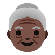 Emoji 👵🏿 Donna Anziana: Carnagione Scura su Google Android 11.0.