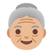 👵🏼 Emoji Anciana: Tono De Piel Claro Medio en Google Android 11.0.