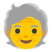 🧓 Emoji Persona Adulta Madura en Google Android 11.0.