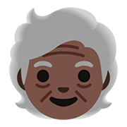 Emoji 🧓🏿 Adulto Anziano: Carnagione Scura su Google Android 11.0.