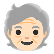 Émoji 🧓🏻 Personne âgée : Peau Claire sur Google Android 11.0.