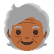 Émoji 🧓🏾 Personne âgée : Peau Mate sur Google Android 11.0.