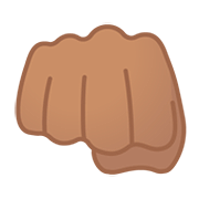 Emoji 👊🏽 Pugno Chiuso: Carnagione Olivastra su Google Android 11.0.
