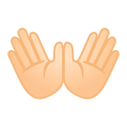 Emoji 👐🏻 Mani Aperte: Carnagione Chiara su Google Android 11.0.