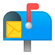 Émoji 📬 Boîte Aux Lettres Ouverte Drapeau Levé sur Google Android 11.0.