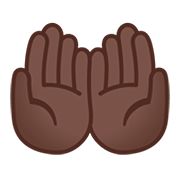 🤲🏿 Emoji Handflächen nach oben: dunkle Hautfarbe Google Android 11.0.