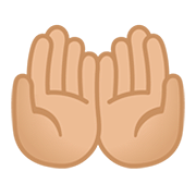 🤲🏼 Emoji Handflächen nach oben: mittelhelle Hautfarbe Google Android 11.0.
