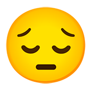 😔 Emoji Cara Desanimada en Google Android 11.0.