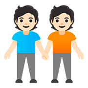 🧑🏻‍🤝‍🧑🏻 Emoji Dos Personas Dándose La Mano: Tono De Piel Claro en Google Android 11.0.