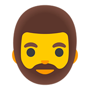 🧔 Emoji Persona Con Barba en Google Android 11.0.