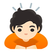 Emoji 🙇🏻 Persona Che Fa Un Inchino Profondo: Carnagione Chiara su Google Android 11.0.