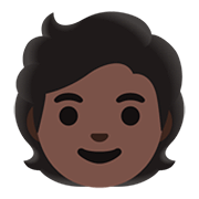 🧑🏿 Emoji Pessoa: Pele Escura na Google Android 11.0.