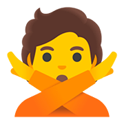 🙅 Emoji Pessoa Fazendo Gesto De «não» na Google Android 11.0.