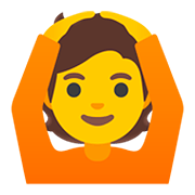 🙆 Emoji Person mit Händen auf dem Kopf Google Android 11.0.