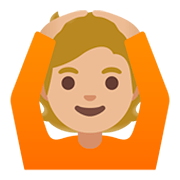 🙆🏼 Emoji Pessoa Fazendo Gesto De «OK»: Pele Morena Clara na Google Android 11.0.