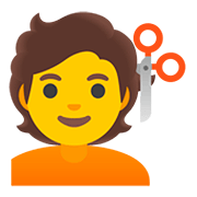 Émoji 💇 Personne Qui Se Fait Couper Les Cheveux sur Google Android 11.0.