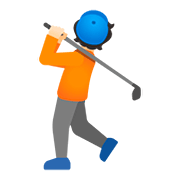Emoji 🏌🏻 Persona Che Gioca A Golf: Carnagione Chiara su Google Android 11.0.