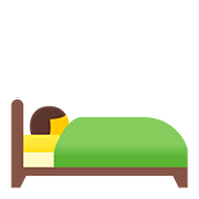 🛌 Emoji im Bett liegende Person Google Android 11.0.
